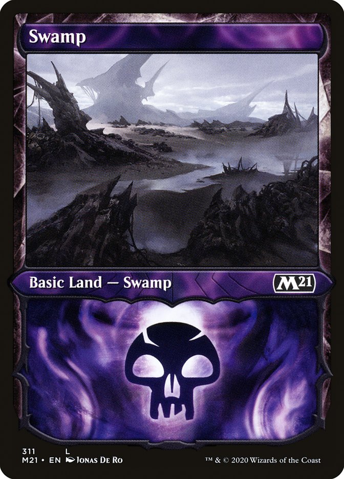 Swamp (311) (Showcase) [Core Set 2021] | Yard's Games Ltd