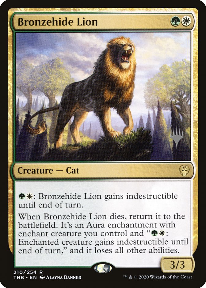 Bronzehide Lion (Promo Pack) [Theros Beyond Death Promos] | Yard's Games Ltd