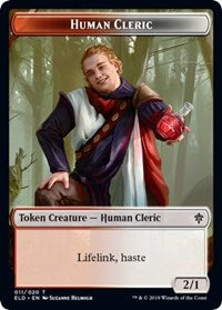 Human Cleric // Food (17) Double-Sided Token [Throne of Eldraine Tokens] | Yard's Games Ltd