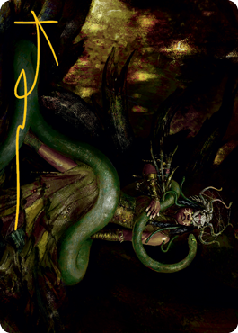 Saryth, the Viper's Fang Art Card (Gold-Stamped Signature) [Innistrad: Midnight Hunt Art Series] | Yard's Games Ltd