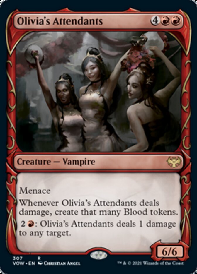 Olivia's Attendants (Showcase Fang Frame) [Innistrad: Crimson Vow] | Yard's Games Ltd