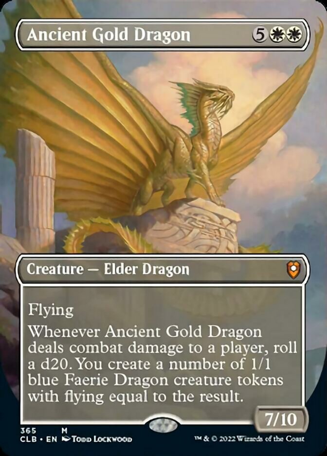 Ancient Gold Dragon (Borderless Alternate Art) [Commander Legends: Battle for Baldur's Gate] | Yard's Games Ltd