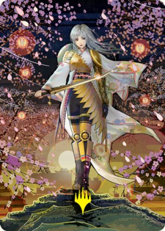 The Wandering Emperor 2 Art Card (Gold-Stamped Signature) [Kamigawa: Neon Dynasty Art Series] | Yard's Games Ltd