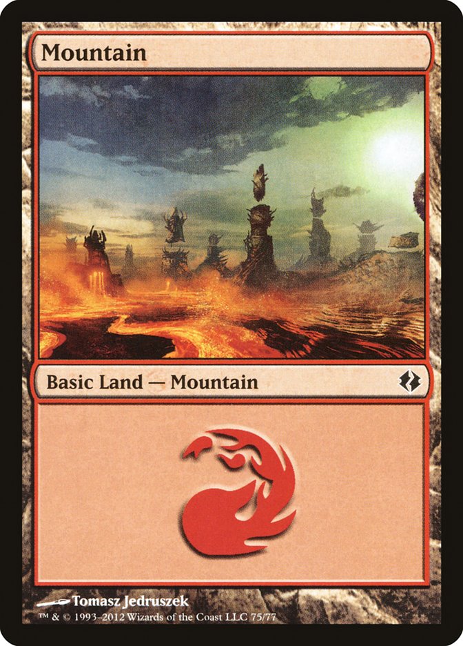 Mountain (75) [Duel Decks: Venser vs. Koth] | Yard's Games Ltd