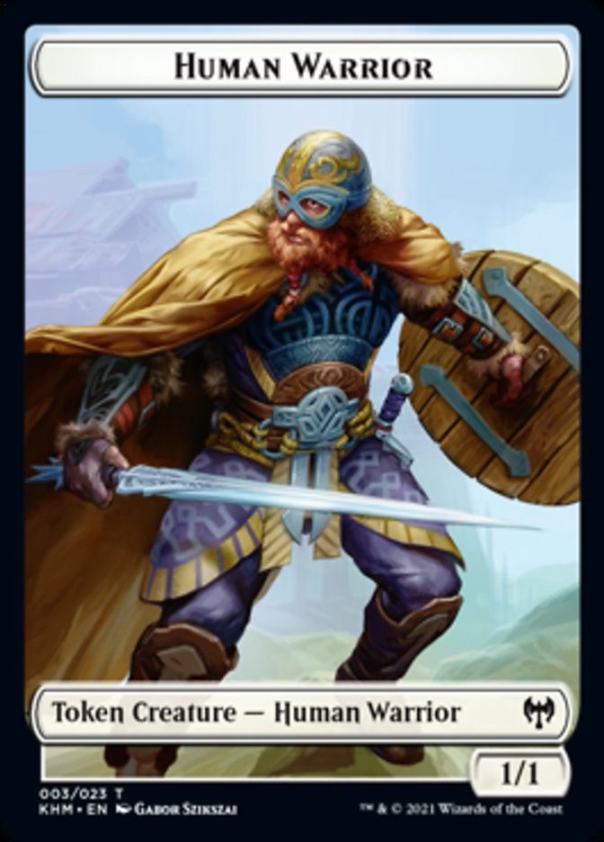 Human Warrior Token [Kaldheim Tokens] | Yard's Games Ltd