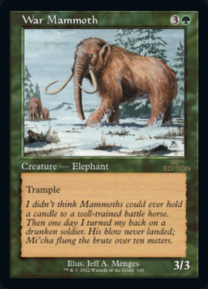 War Mammoth (Retro) [30th Anniversary Edition] | Yard's Games Ltd