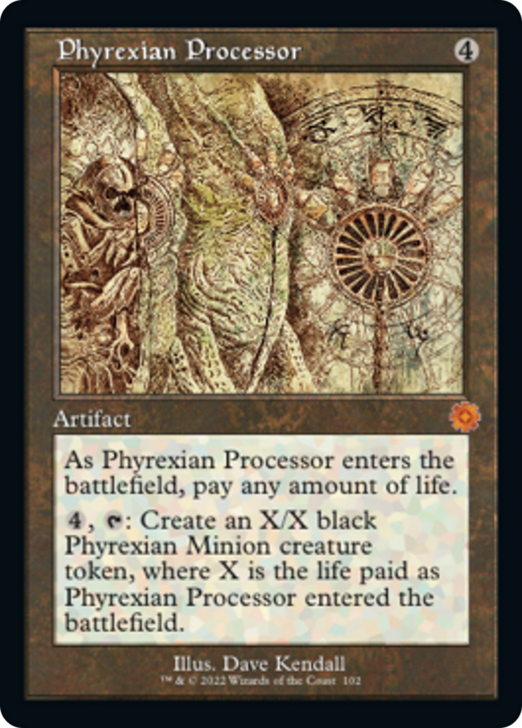 Phyrexian Processor (Retro Schematic) [The Brothers' War Retro Artifacts] | Yard's Games Ltd