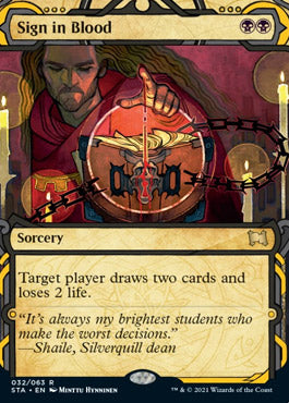 Sign in Blood (Foil Etched) [Strixhaven: School of Mages Mystical Archive] | Yard's Games Ltd