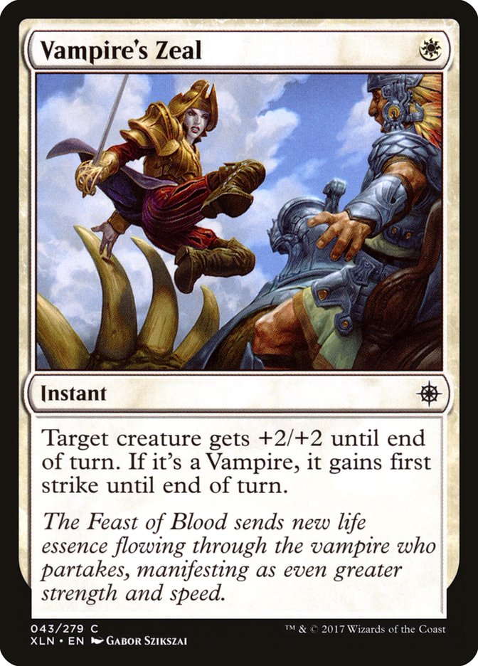 Vampire's Zeal [Ixalan] | Yard's Games Ltd