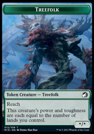 Treefolk Token [Innistrad: Midnight Hunt Tokens] | Yard's Games Ltd