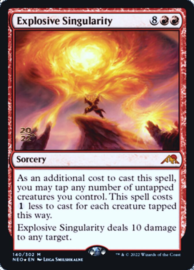 Explosive Singularity [Kamigawa: Neon Dynasty Prerelease Promos] | Yard's Games Ltd