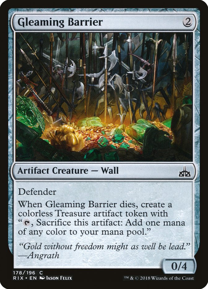 Gleaming Barrier [Rivals of Ixalan] | Yard's Games Ltd