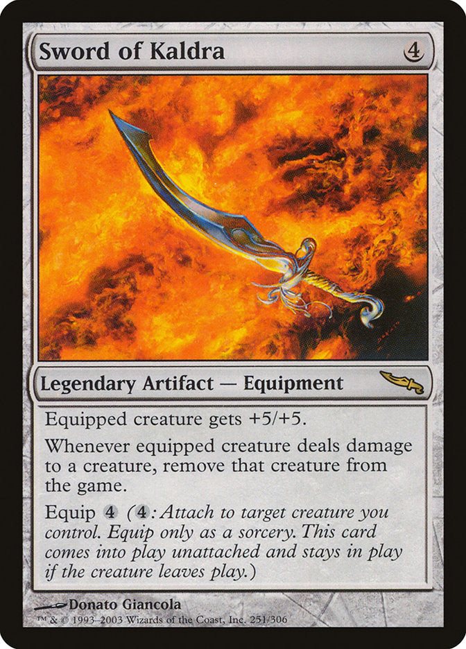 Sword of Kaldra [Mirrodin] | Yard's Games Ltd