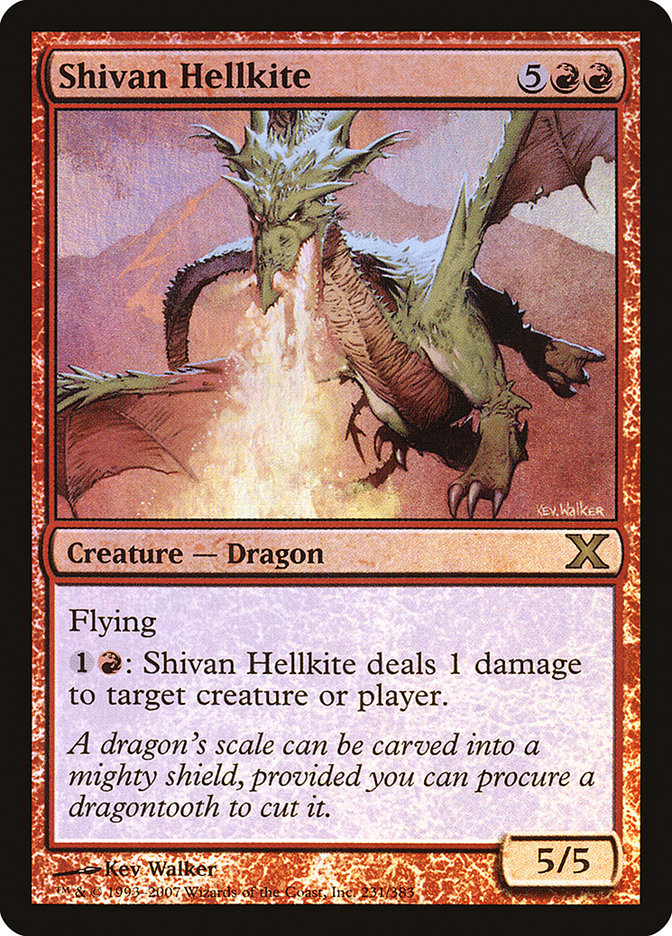 Shivan Hellkite (Premium Foil) [Tenth Edition] | Yard's Games Ltd