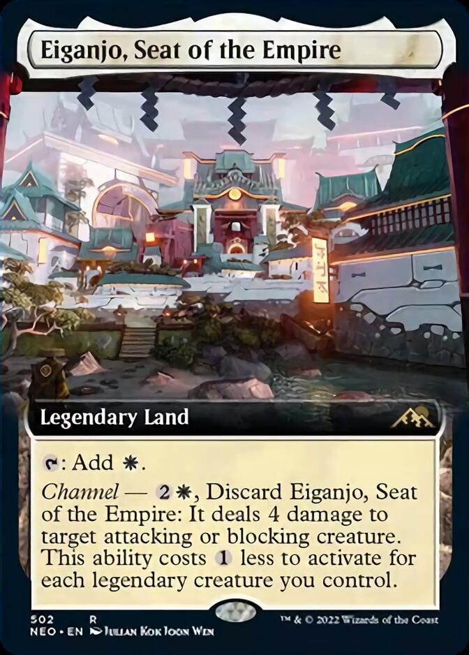 Eiganjo, Seat of the Empire (Extended Art) [Kamigawa: Neon Dynasty] | Yard's Games Ltd