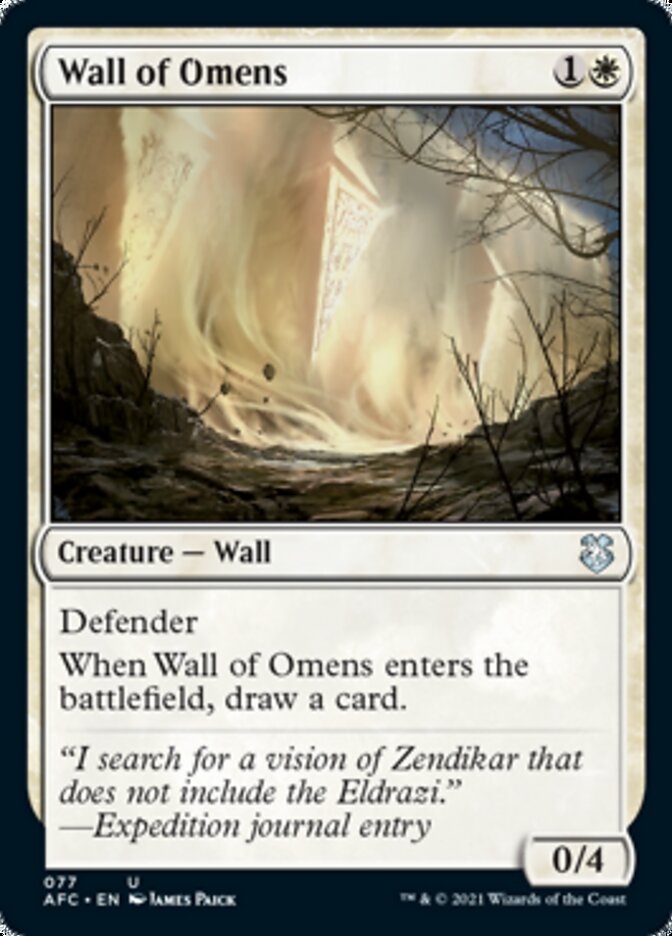 Wall of Omens [Dungeons & Dragons: Adventures in the Forgotten Realms Commander] | Yard's Games Ltd