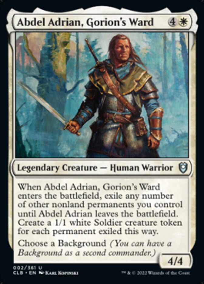 Abdel Adrian, Gorion's Ward [Commander Legends: Battle for Baldur's Gate] | Yard's Games Ltd