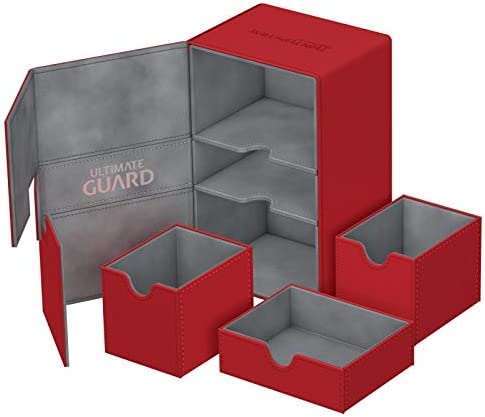 Ultimate Guard Deck Case Twin Flip N Tray 160+ Standard Xenoskin Red | Yard's Games Ltd