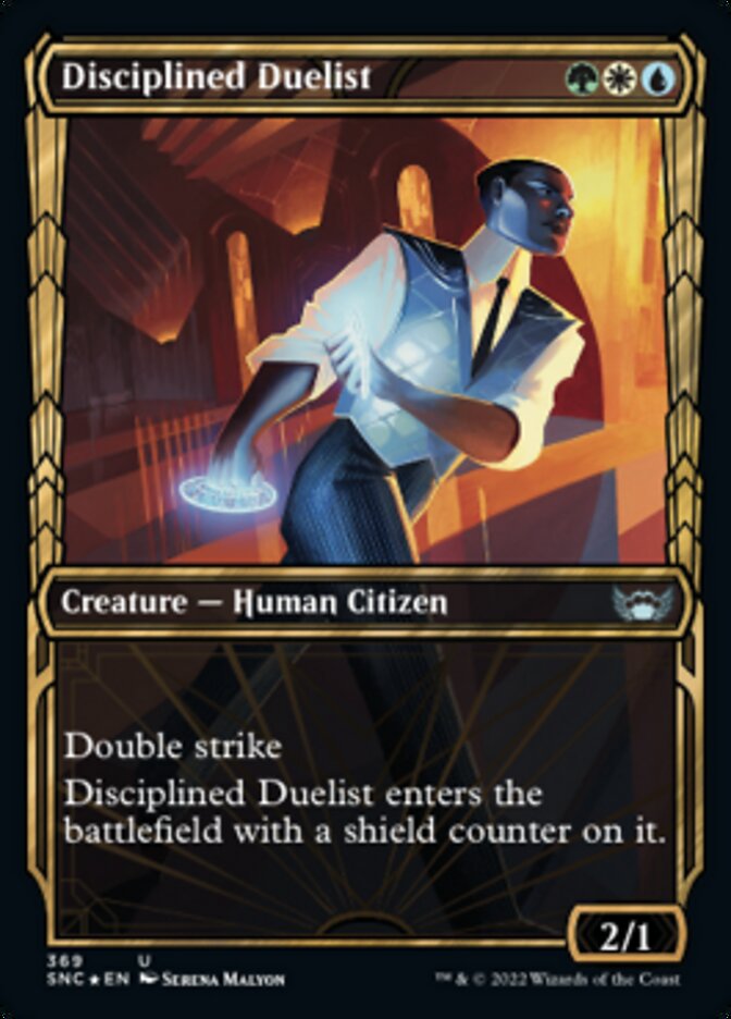 Disciplined Duelist (Showcase Golden Age Gilded Foil) [Streets of New Capenna] | Yard's Games Ltd