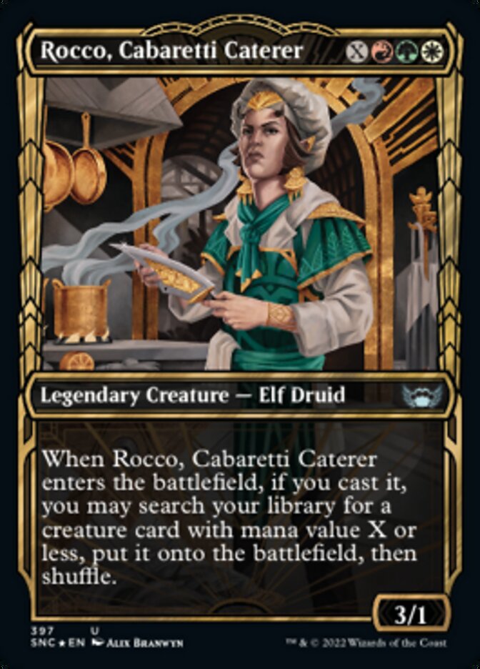 Rocco, Cabaretti Caterer (Showcase Golden Age Gilded Foil) [Streets of New Capenna] | Yard's Games Ltd