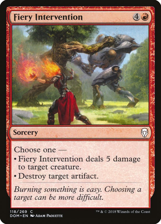 Fiery Intervention [Dominaria] | Yard's Games Ltd