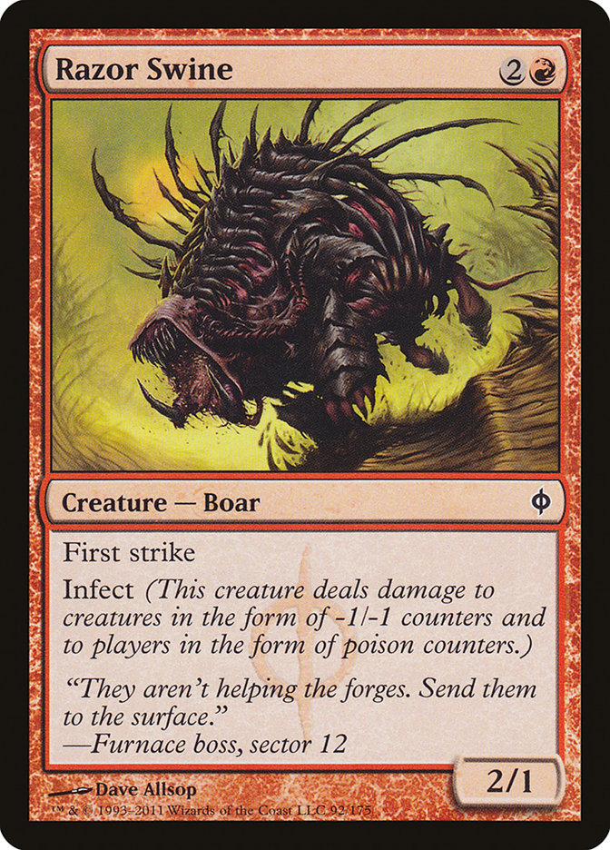 Razor Swine [New Phyrexia] | Yard's Games Ltd