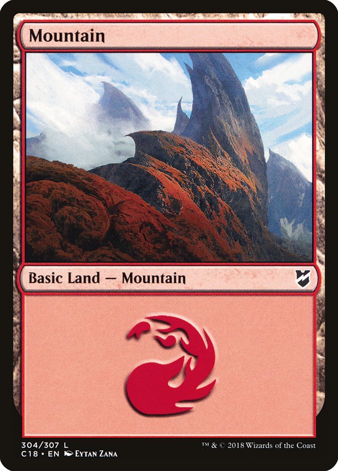 Mountain (304) [Commander 2018] | Yard's Games Ltd