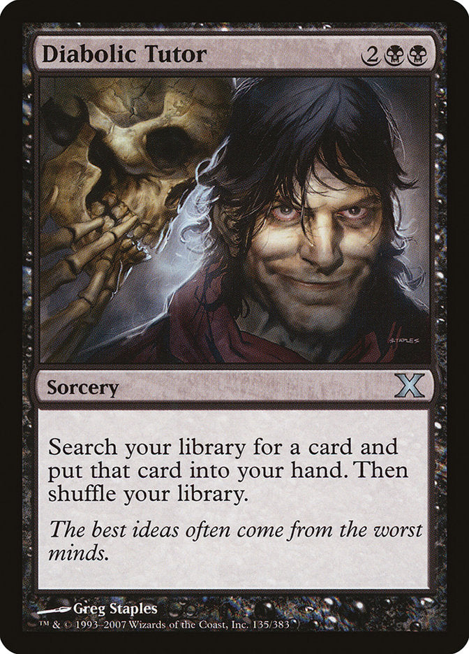 Diabolic Tutor [Tenth Edition] | Yard's Games Ltd