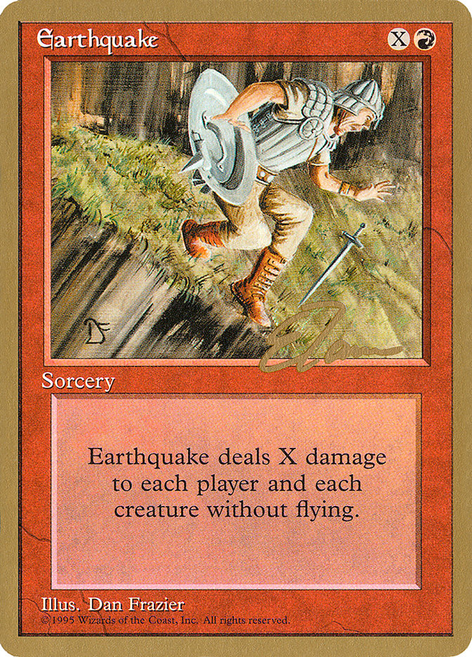 Earthquake (Eric Tam) [Pro Tour Collector Set] | Yard's Games Ltd