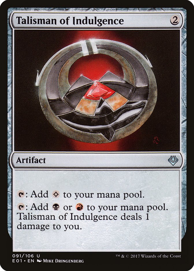 Talisman of Indulgence [Archenemy: Nicol Bolas] | Yard's Games Ltd