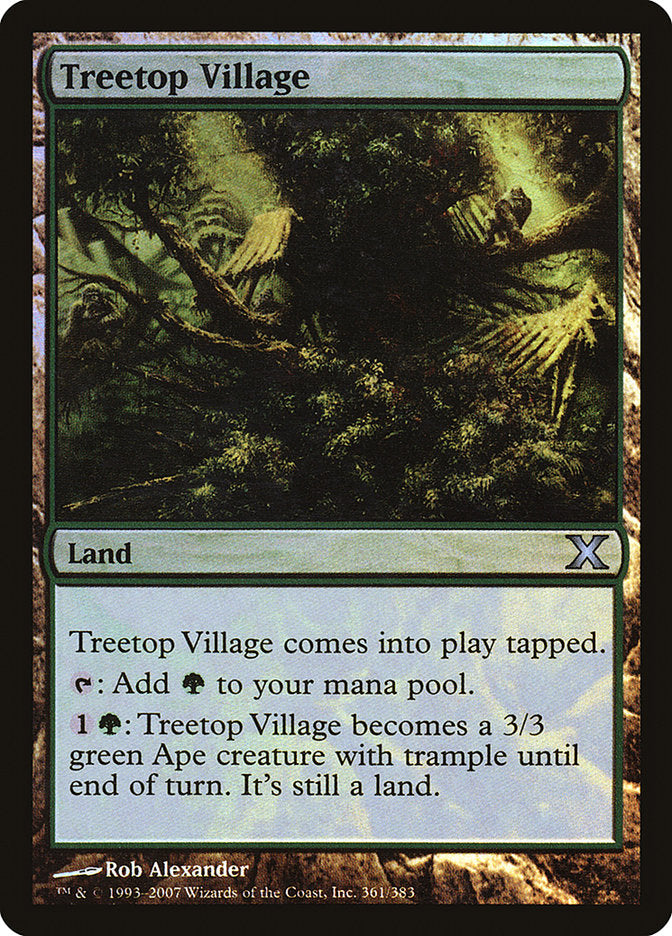 Treetop Village (Premium Foil) [Tenth Edition] | Yard's Games Ltd