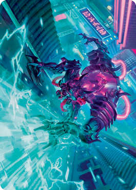 Surgehacker Mech Art Card [Kamigawa: Neon Dynasty Art Series] | Yard's Games Ltd