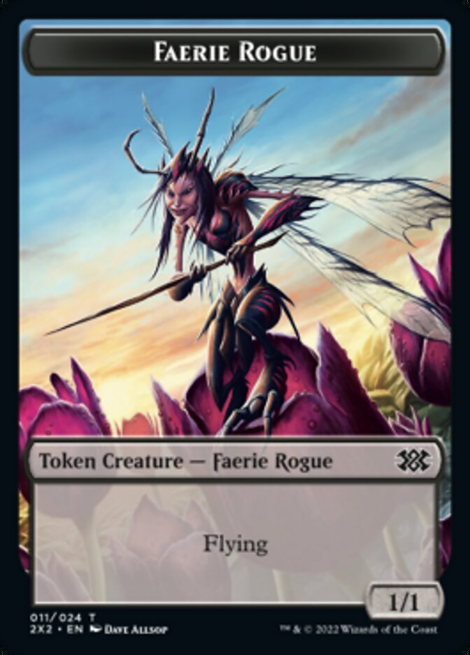 Faerie Rogue // Vampire Double-Sided Token [Double Masters 2022 Tokens] | Yard's Games Ltd