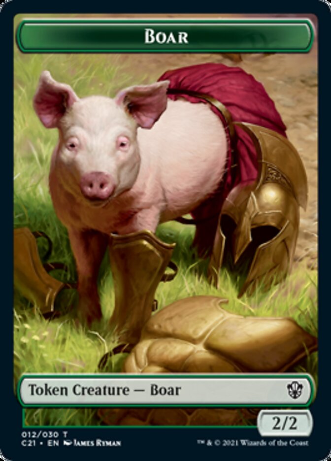 Hydra // Boar Double-Sided Token [Commander 2021 Tokens] | Yard's Games Ltd