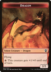 Dragon // Golem Double-Sided Token [Commander Legends Tokens] | Yard's Games Ltd