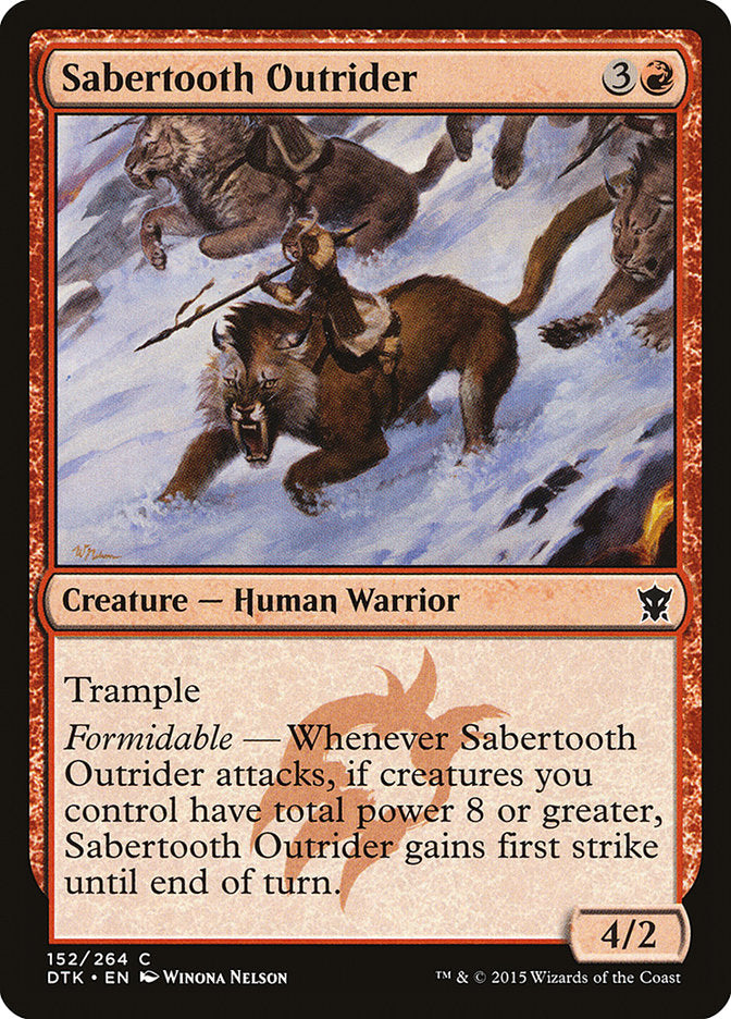 Sabertooth Outrider [Dragons of Tarkir] | Yard's Games Ltd