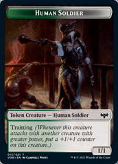 Human (001) // Human Soldier Double-Sided Token [Innistrad: Crimson Vow Tokens] | Yard's Games Ltd