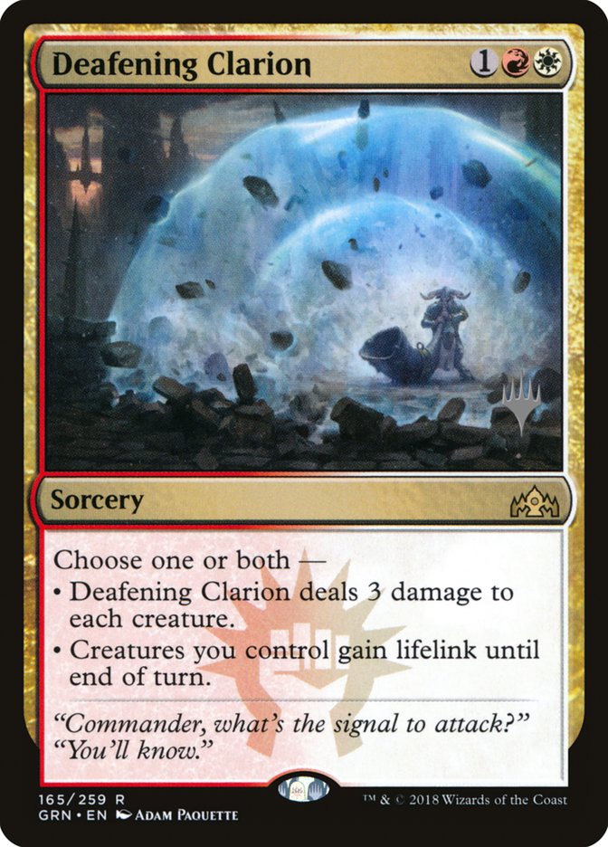 Deafening Clarion (Promo Pack) [Guilds of Ravnica Promos] | Yard's Games Ltd