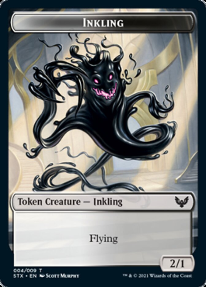 Spirit // Inkling Double-Sided Token [Strixhaven: School of Mages Tokens] | Yard's Games Ltd