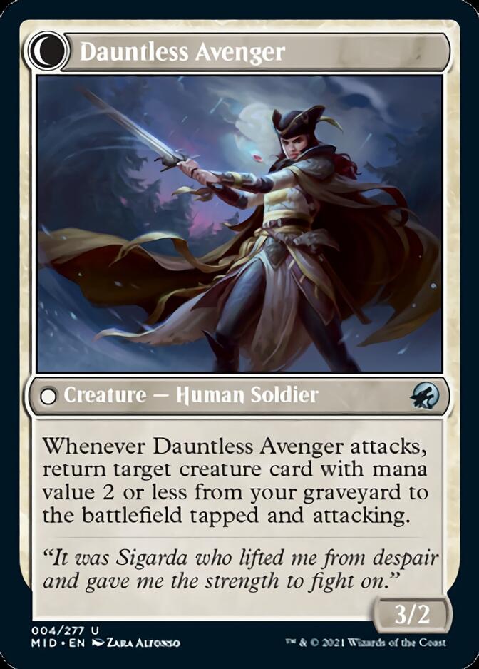 Bereaved Survivor // Dauntless Avenger [Innistrad: Midnight Hunt] | Yard's Games Ltd