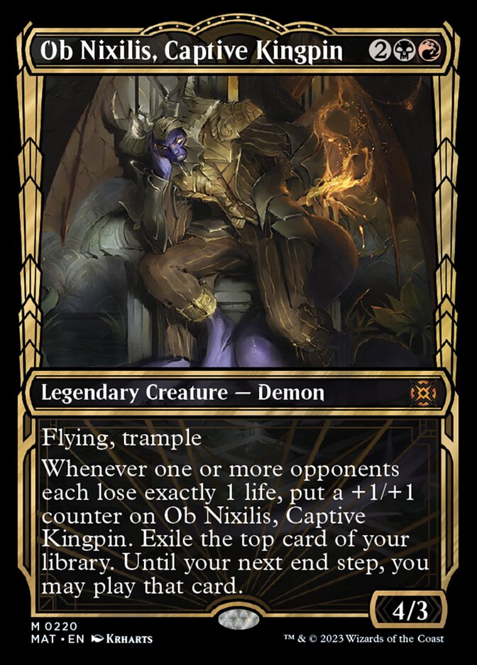 Ob Nixilis, Captive Kingpin (Showcase Halo Foil) [March of the Machine: The Aftermath] | Yard's Games Ltd