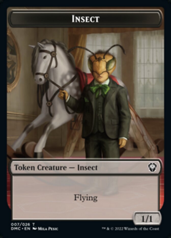 Phyrexian // Insect Double-Sided Token [Dominaria United Tokens] | Yard's Games Ltd