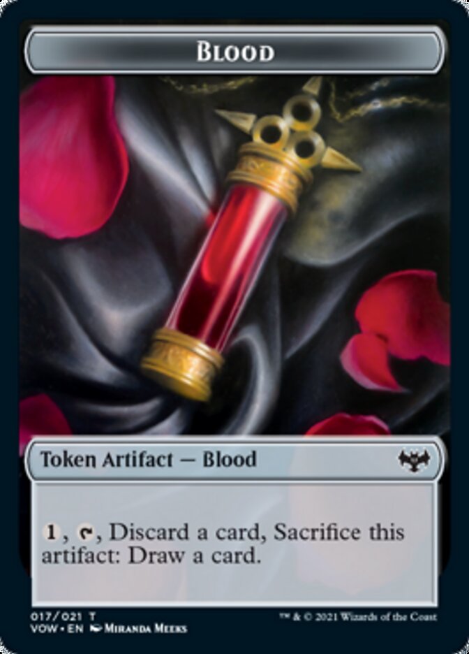 Blood // Treasure Double-Sided Token [Innistrad: Crimson Vow Tokens] | Yard's Games Ltd