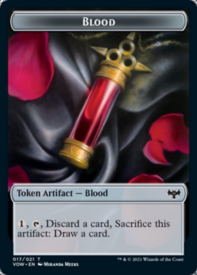 Blood // Spirit Cleric Double-Sided Token [Innistrad: Crimson Vow Tokens] | Yard's Games Ltd