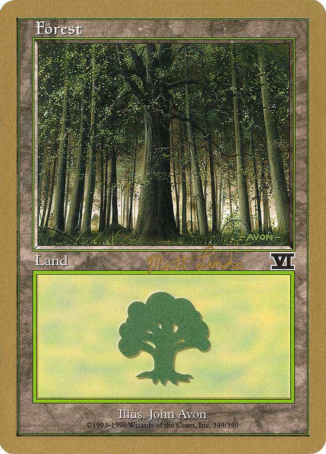 Forest (ml349) (Matt Linde) [World Championship Decks 1999] | Yard's Games Ltd