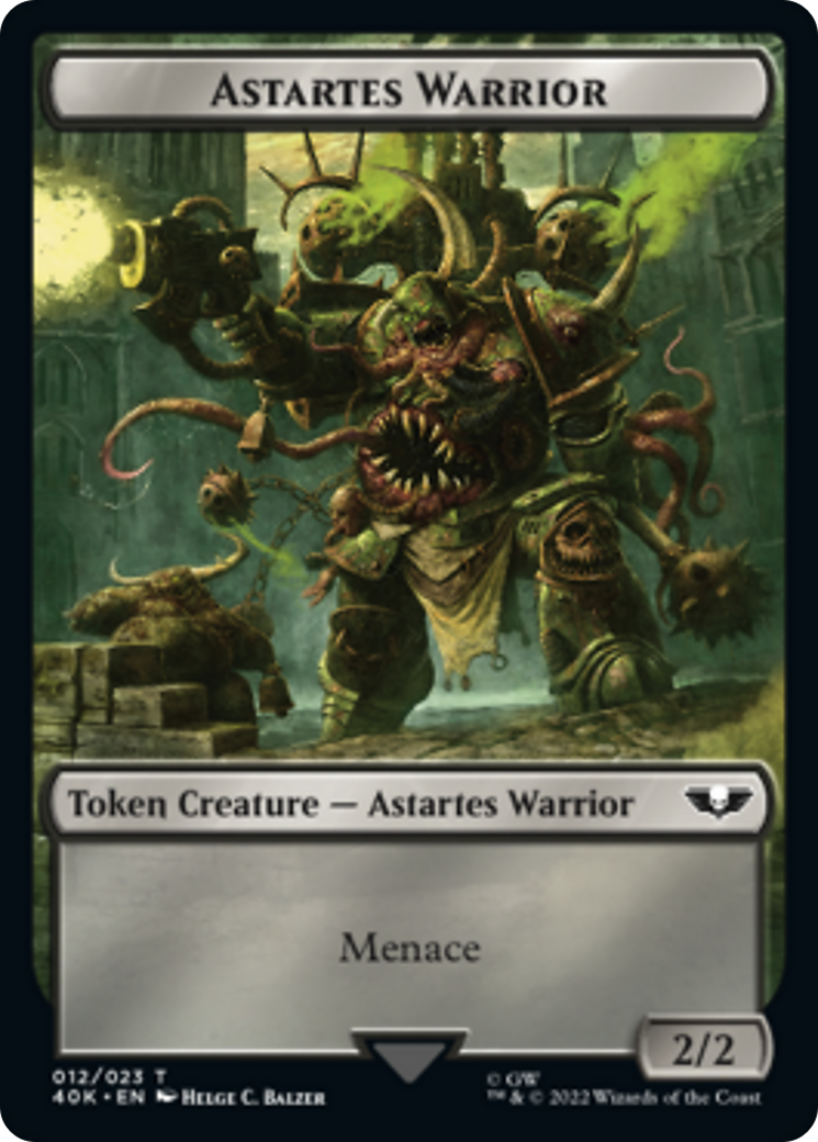 Astartes Warrior // Plaguebearer of Nurgle Double-Sided Token [Warhammer 40,000 Tokens] | Yard's Games Ltd