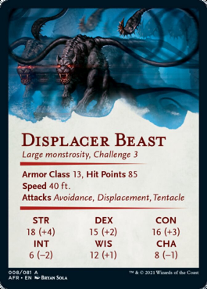 Displacer Beast Art Card [Dungeons & Dragons: Adventures in the Forgotten Realms Art Series] | Yard's Games Ltd