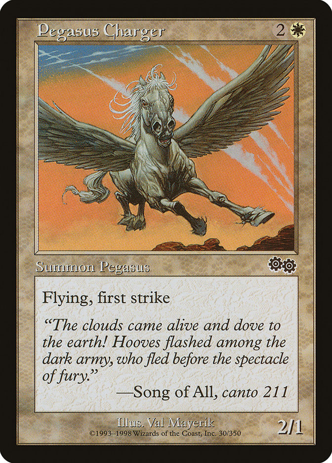 Pegasus Charger [Urza's Saga] | Yard's Games Ltd