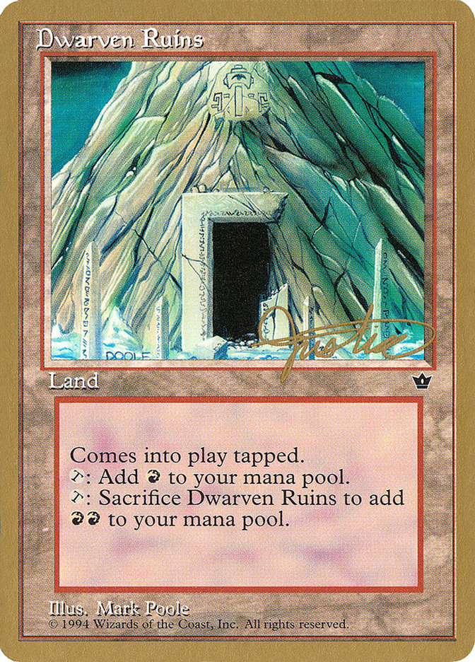 Dwarven Ruins (Mark Justice) [Pro Tour Collector Set] | Yard's Games Ltd