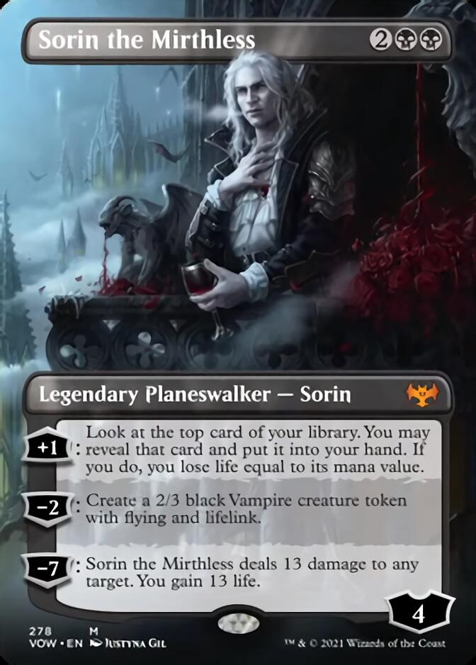 Sorin the Mirthless (Borderless) [Innistrad: Crimson Vow] | Yard's Games Ltd